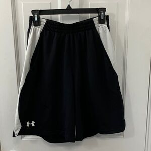 Under Armour kids Athletic Shorts Black White size small soccer shorts unisex